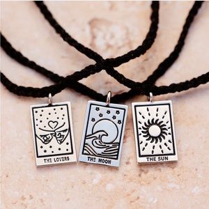 Brand New - Pura Vida SUN Tarot Card Charm Bracelet in black and silver.